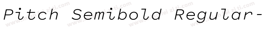 Pitch Semibold Regular字体转换